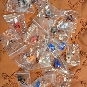 18 Assorted Color Silicone Ear Tunnel Plugs - Mixed Pack
